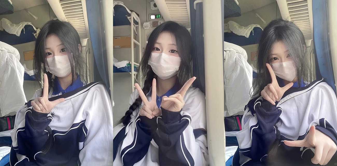 山东舞蹈美少女【曹羽萌】不雅视频流出，为爱跟男友厕所隔间玩SM，露奶戴脖圈口交舔屌全程露脸被录